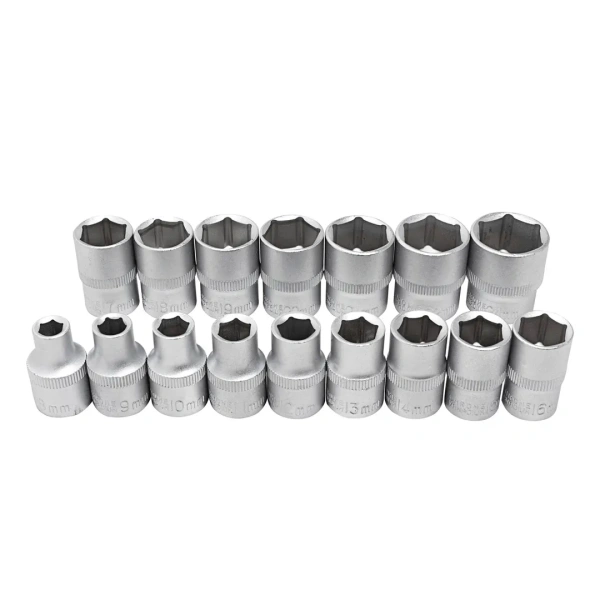 Набор головок с трещоткой в пласт. держателе 18пр. 1/2'' (8-24мм, 6-гран.)