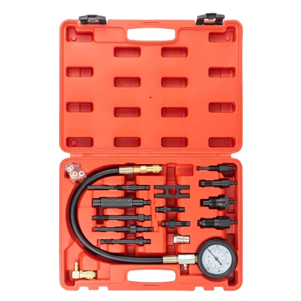 Тестер компрессии дизельного двигателя (0-70 bar) 15пр., в кейсе
