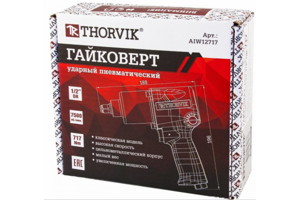 Гайковерт ударный пневматический Thorvik AIW12717 (1/2)