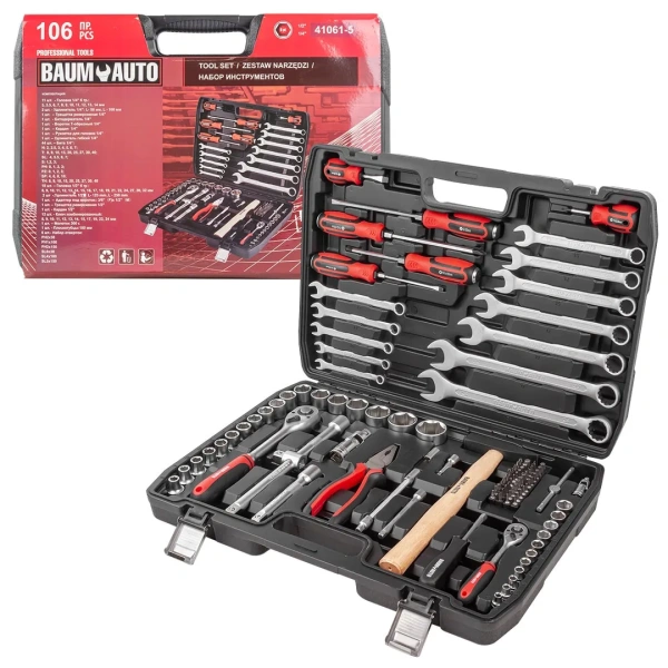 Набор инструментов 106пр. 1/4'' 1/2'' (6гр.)(5-32мм)