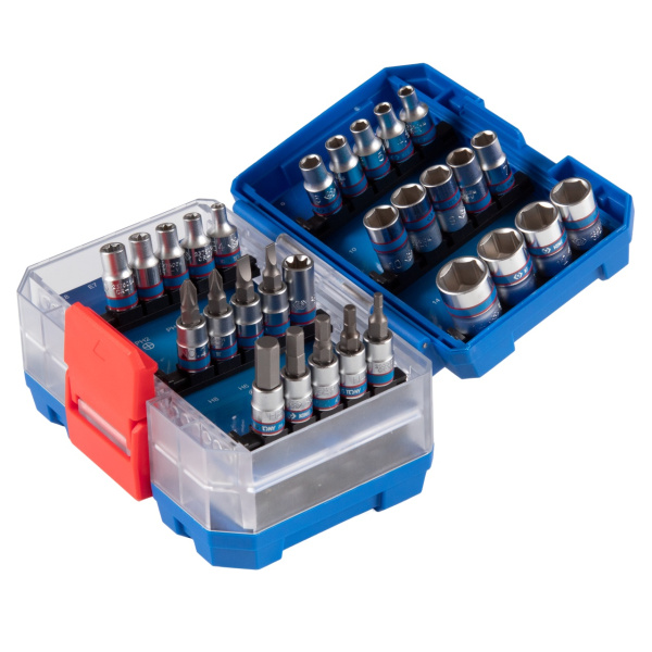 Набор торцевых головок и насадок 1/4" 4-14 мм 49 предметов KING TONY 2549MR-EB