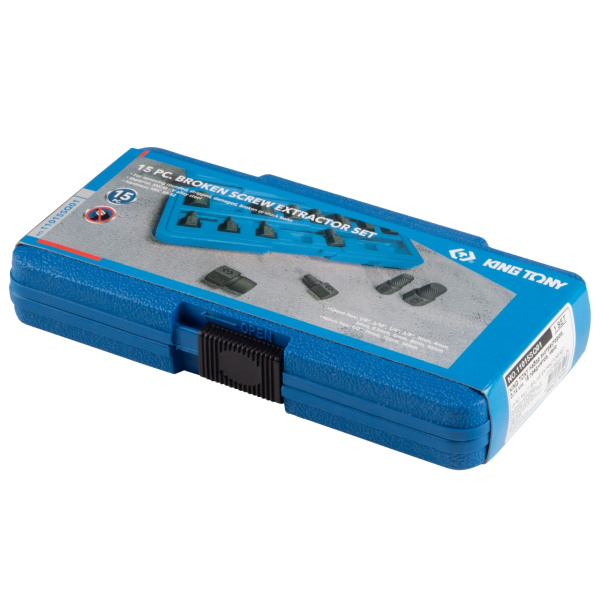 KING TONY Набор экстракторов, 3-14 мм, 15 предметов, кейс, 11015SQ01