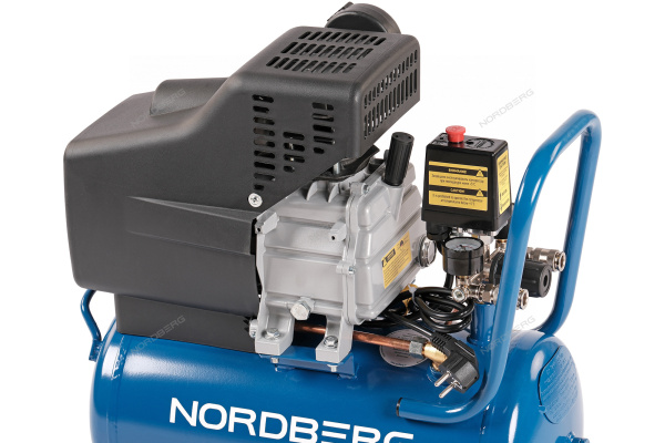 Компрессор поршневой NORDBERG NCE25/241 (220 В, ресивер 24 л, 240 л/мин)