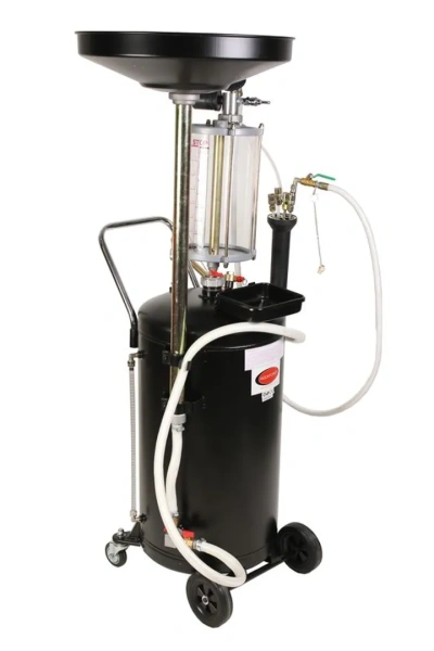 Установка пневматическая для удаления отработанного масла перекатная с индикатором заполнения(бак 90л,предкамера 10л.воронка-10л,5 щупов (max t-60гр)