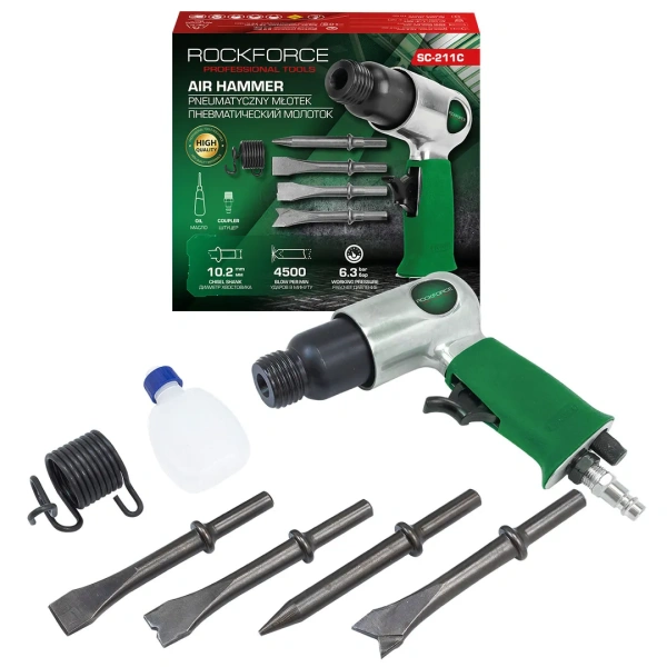 Пневмомолоток (4500уд/мин,6.3bar,круглое основание)