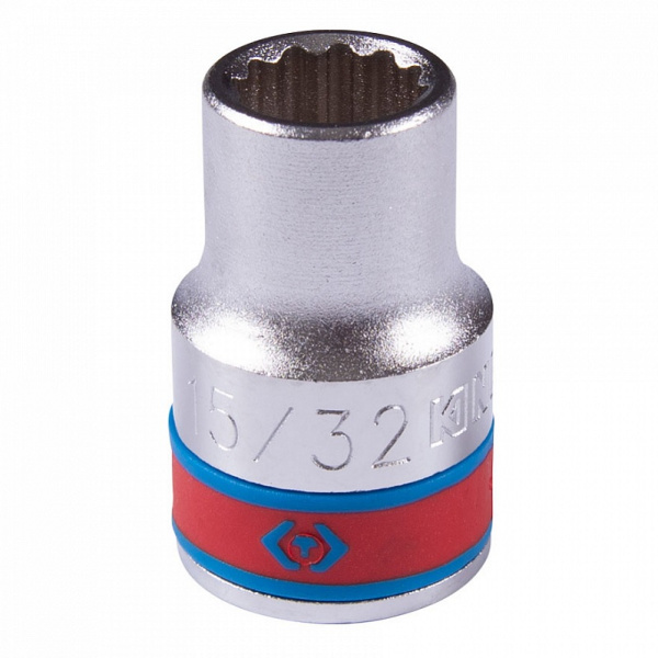 Головка торцевая стандартная двенадцатигранная KING TONY 433015S, 1/2", 15/32", дюймовая