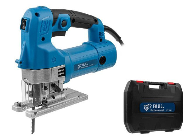 Лобзик электрический BULL ST 6501 600 Вт, 500-3000 ход/мин, до 110 мм (Кабель 4 м, подсветка, литая алюминиевая платформа)