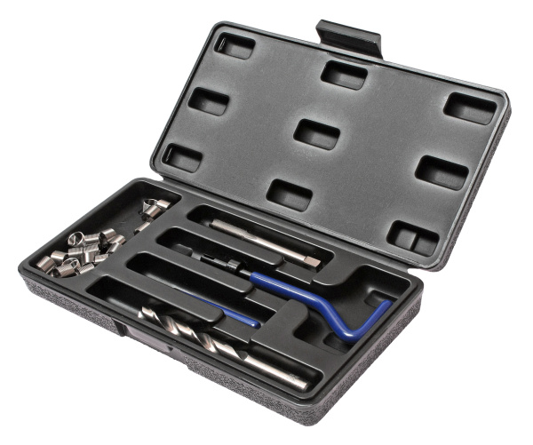 Набор инструментов для восстановления резьбы JTC 4791 (вставки М10х1,0, L=13,5 мм, 10 шт., 14 предметов)