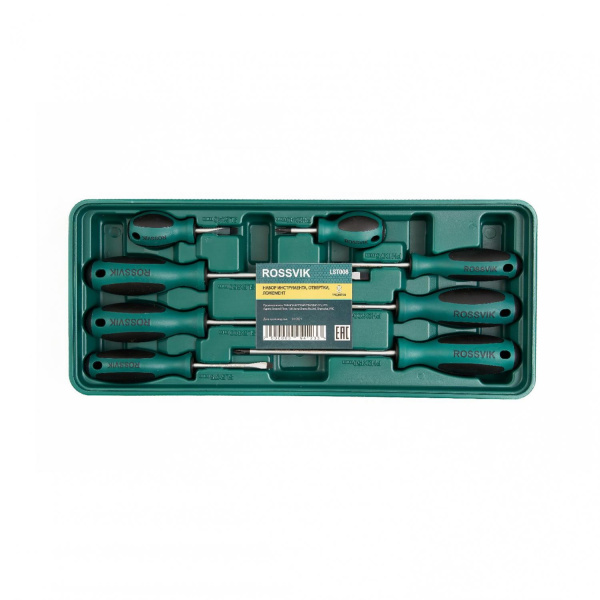 Набор инструмента ROSSVIK LST008 (отвертки, ложемент, 8 предметов)