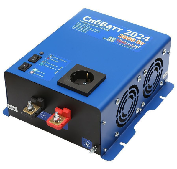 СибВатт 2024 инвертор, преобразователь напряжения DC/AC, 24В/220В, 2000Вт