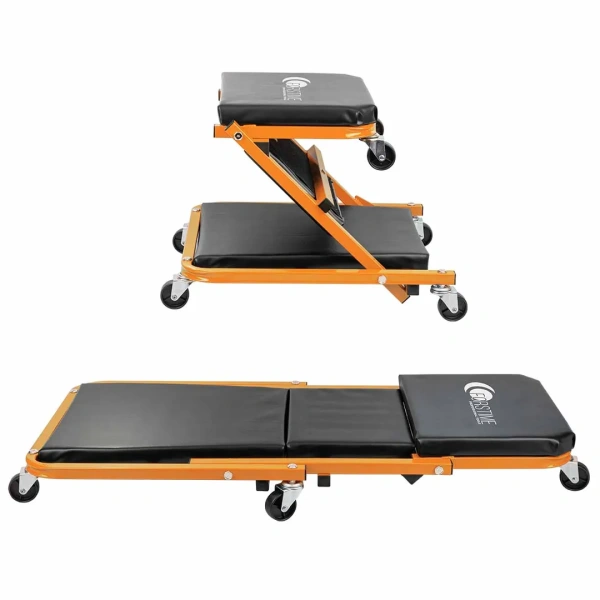 Лежак трансформер подкатной на 6-ти колесах (Стул-лежак)