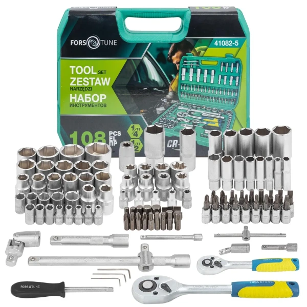 Набор инструментов 108пр. 1/4'', 1/2''