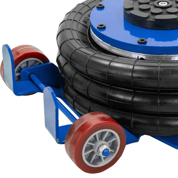 Домкрат подкатной пневматический 3т(h min 145мм, h max 420мм, 3 подушки, Ø270мм)