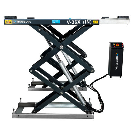 Автоподъемник ножничный заглубленный ROSSVIK PRO V-36X (IN) (г/п 3.6 т, 380 В, RAL7040, цвет серый)