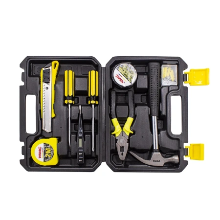 Набор инструментов 55пр(молоток,плоскогубцы,отвертки,нож,рулетка,расходник)