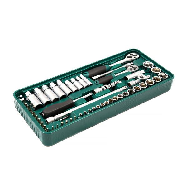 Набор инструмента ROSSVIK LST057 (головки 1/4", 3/8", ложемент, 57 предметов)