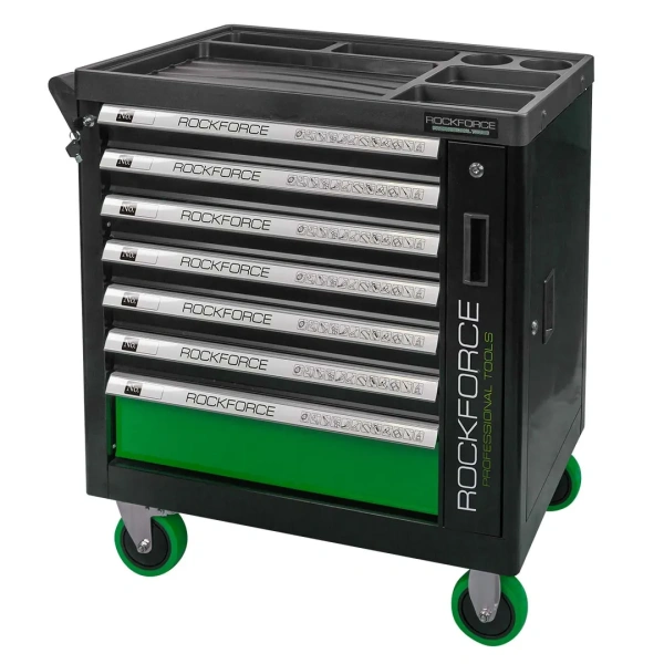 Тележка инструментальная 7-и полочная с набором инструментов 274пр и дополнительной боковой секцией 810х480х850мм