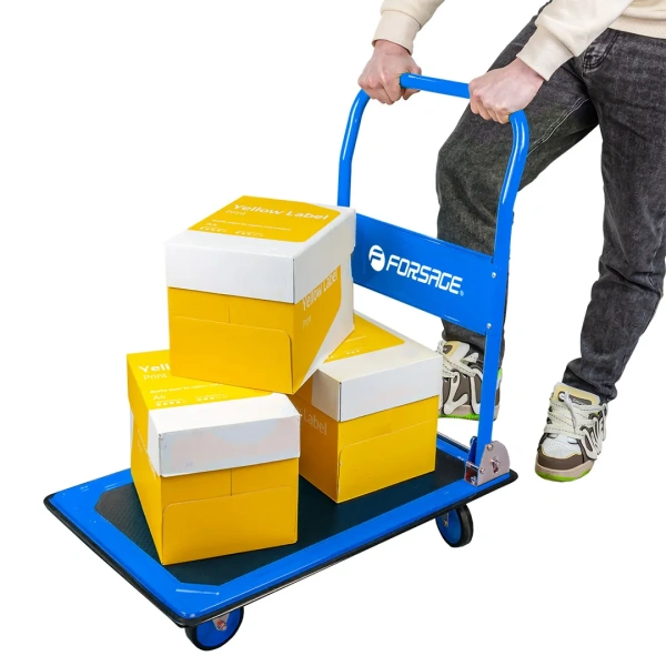 Тележка платформенная ручная складная (г/п 150кг, 735х470х830, 100мм-Ø колес)