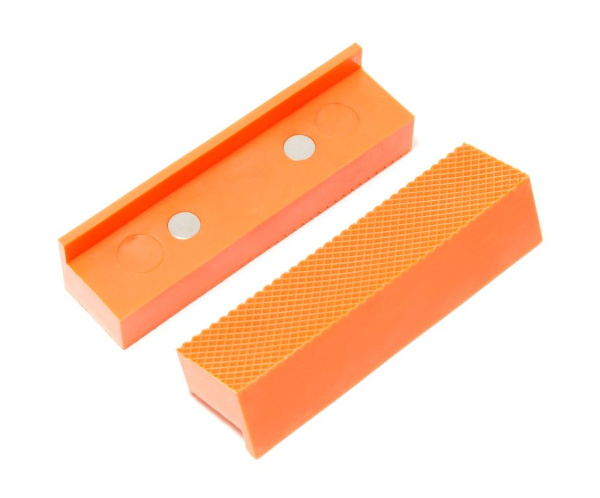 Накладки магнитные для тисков 4''-100мм (к-т 2шт), в блистере