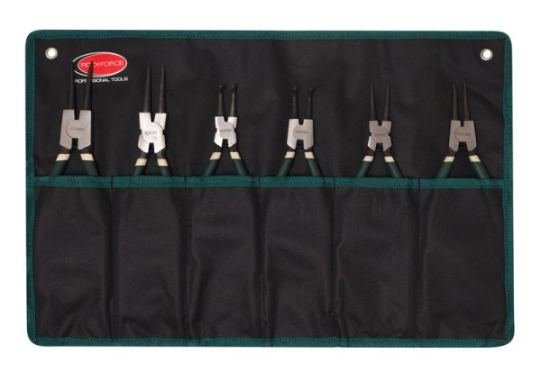 Набор съемников стопорных колец, 6пр(L-185ммх4шт,L-225ммх2шт), на полотне