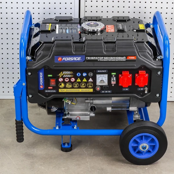 Генератор автономный бензиновый (2000Вт ном., 2 роз. 220В~50Гц, двигатель 7л.с., бак для бензина 15л, бензин АИ-92, время раб. 8ч, шум 95дБ)
