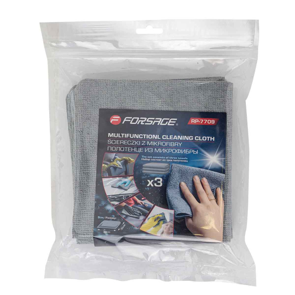 Салфетка из микрофибры 30х30см (комплект 3шт.)