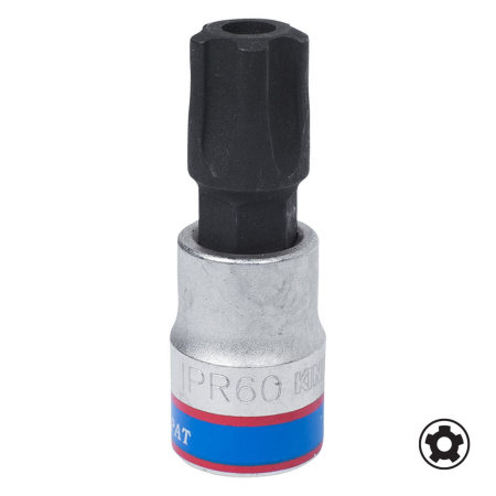 Насадка (бита) торцевая 3/8", TORX PLUS, IPR60, L = 50 мм, 5-ти лучевой KING TONY 302D60