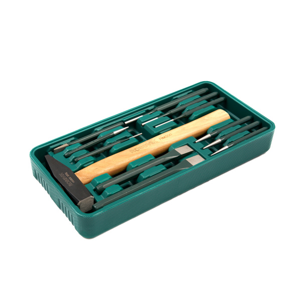 Набор инструмента ROSSVIK LST012 (молоток, зубила, выколотки), ложемент, 12 предметов