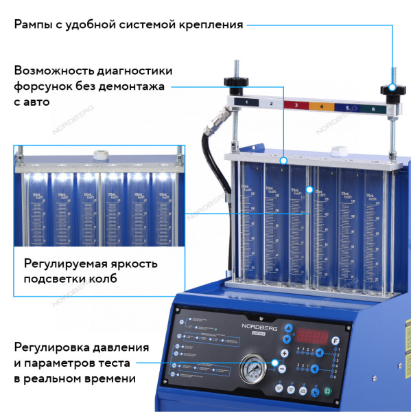 Установка для тестирования и очистки форсунок NORDBERG CMT31AG
