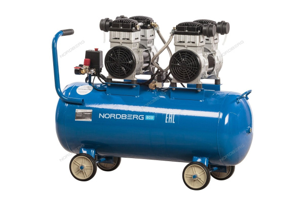 Компрессор поршневой безмасляный, объем 100 л NORDBERG ECO NCEO100/400