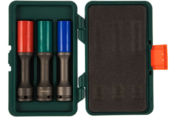 Набор головок торцевых ударных тонкостенных для колесных дисков 17,19,21 мм JONNESWAY S18AD4103S