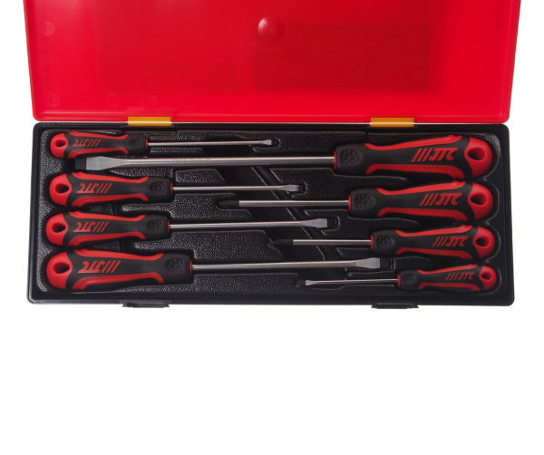 Набор отверток силовых JTC K7086 (SL 6 шт., PH 2 шт., 8 предметов)