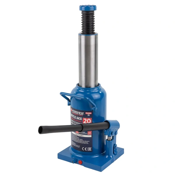 Домкрат бутылочный гидравлический 20т с клапаном (h min-235мм, h max-445мм)