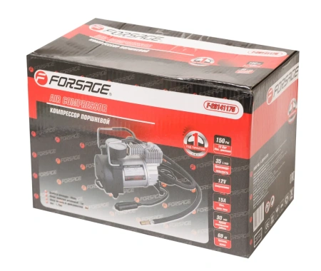 Компрессор поршневой автомобильный F-20141175 ''FORSAGE''(35л/мин, 15А) 12V
