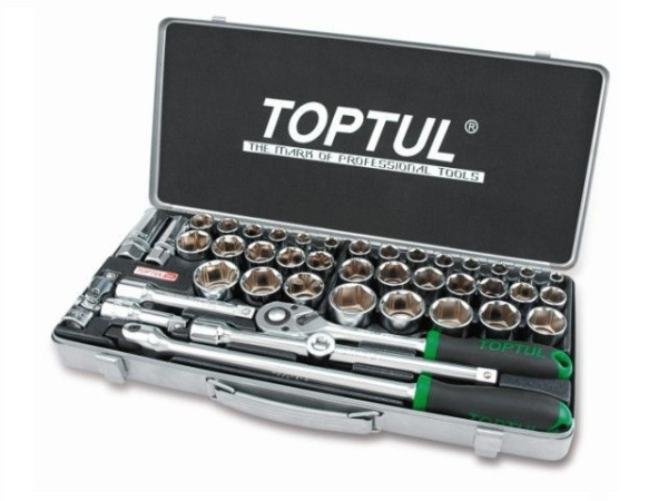 Набор головок 1/2" 8-32мм 43предм. 6гр. метал.кейс (GCAD4303)