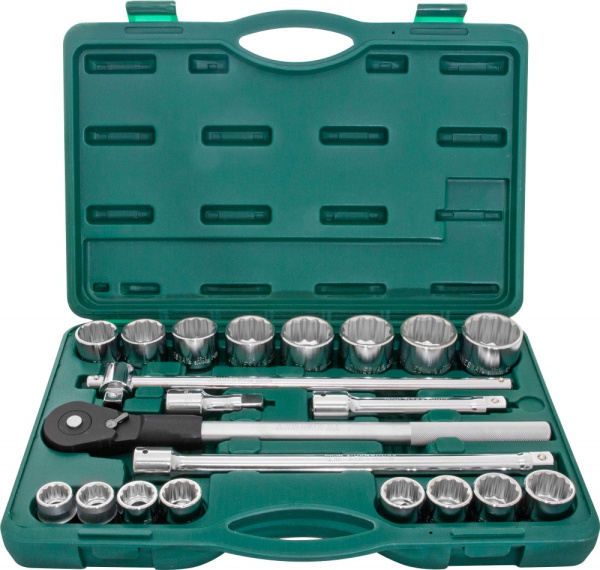 Набор головок торцевых дюймовых S04H6622S (S04H6422S), 3/4"DR, SAE 7/8"--2", 22 предмета