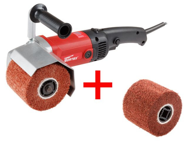 Щеточная шлифмашина WORTEX WS 1014 S в кор.+АКЦИЯ щетка нейлоновая в подарок (В ПОДАРОК SW101208019 Щетка нейлоновая 120х100 мм P80 WORTEX)