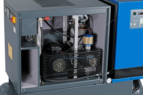 Компрессор винтовой, 11кВт, 10Бар, 1400л/мин, ресивер 500л, осушитель NORDBERG NCS500/1400-10D