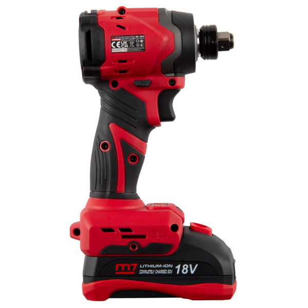 Аккумуляторный шуруповерт MIGHTY SEVEN DS-203SP, ударный, 18 В, 4 предмета, кейс, в комплекте набор бит