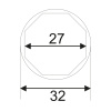 Головка для датчика КПП 8-ми гранная JTC-5242 (1/2"х27 мм)