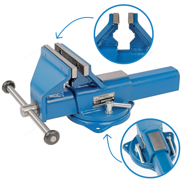 Тиски слесарные стальные NORDBERG NTS125