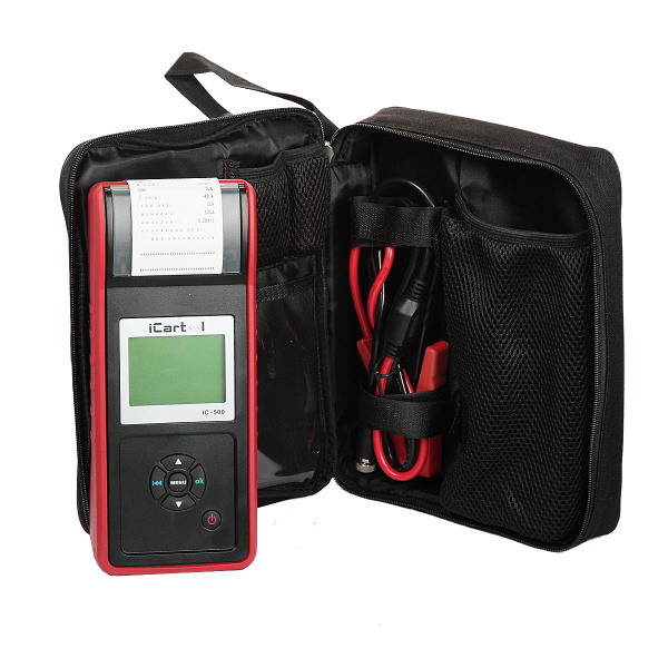 Тестер аккумуляторных батарей (АКБ) 12/24V iCartool IC-500