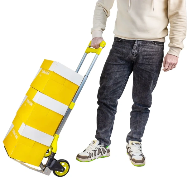 Тележка ручная складная с телескопической ручкой (г/п70кг,385х410х985мм-в разложенном полож.,385х280-рабочая площадка, 125мм-Ø колес)