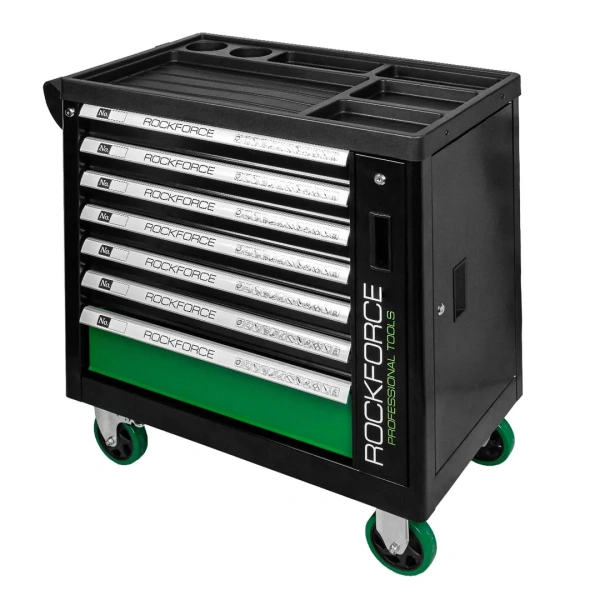 Тележка инструментальная 7-и полочная с набором инструментов 274пр и дополнительной боковой секцией