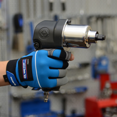 Гайковерт пневматический ударный KING TONY P33411-050E (1/2", 881 Нм, в комплекте перчатки антивибрационные)