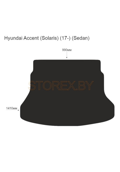 Hyundai Accent (Solaris) (17-) (Sedan) Багажник copy
