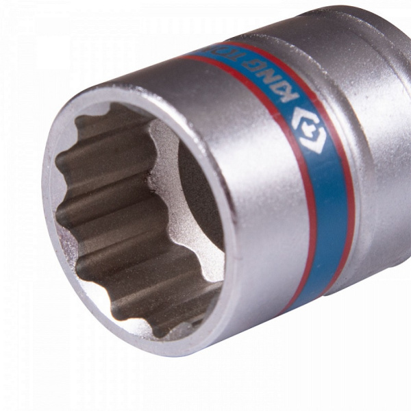 Головка для шуруповерта двенадцатигранная KING TONY 76B8**M, 1/4", 8-24 мм, L = 80 мм