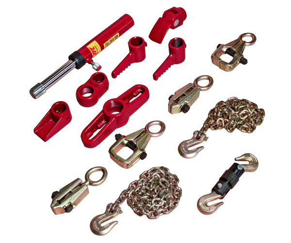 Набор инструментов гидравлический для ремонта кузова JTC HB610 (10 т, 38 предметов, в кейсе)