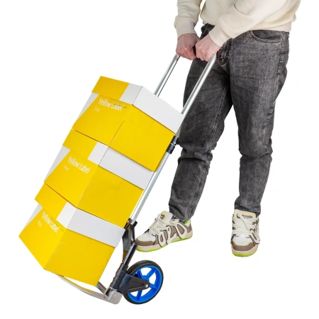 Тележка ручная складная с телескопической ручкой (г/п70кг,420х480х980мм-в разложенном полож.,255х480-рабочая площадка, 175мм-Ø колес)