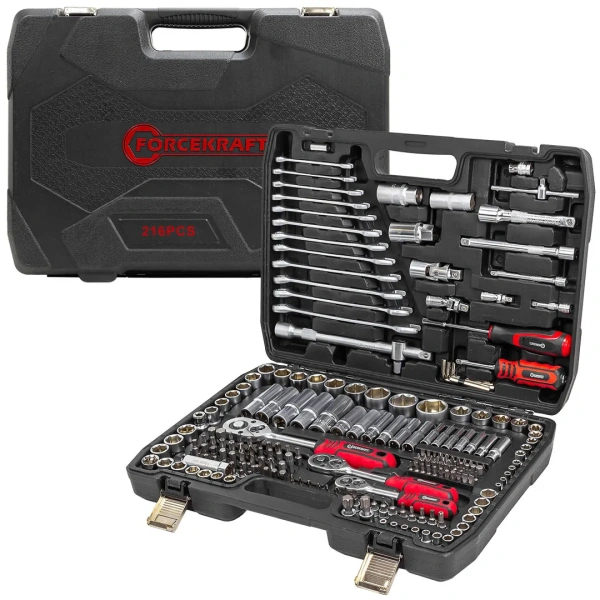 Набор инструментов 216пр. 1/4''3/8''1/2''(6гр.)(4-32мм)